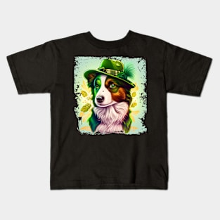 Beautiful Lady Dog St. Patrick's Day Kids T-Shirt